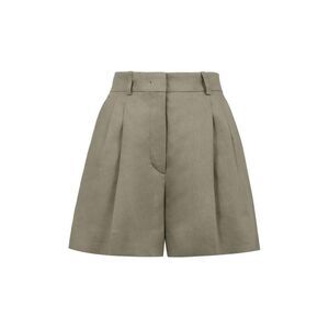 KITON Women's Pleated High-Waisted Shorts Women GREEN Pants